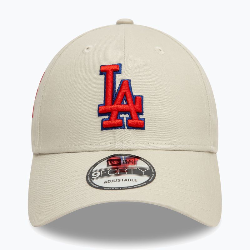 New Era Side Patch 9Forty Los Angeles Dodgers бейзболна шапка светло бежова 2