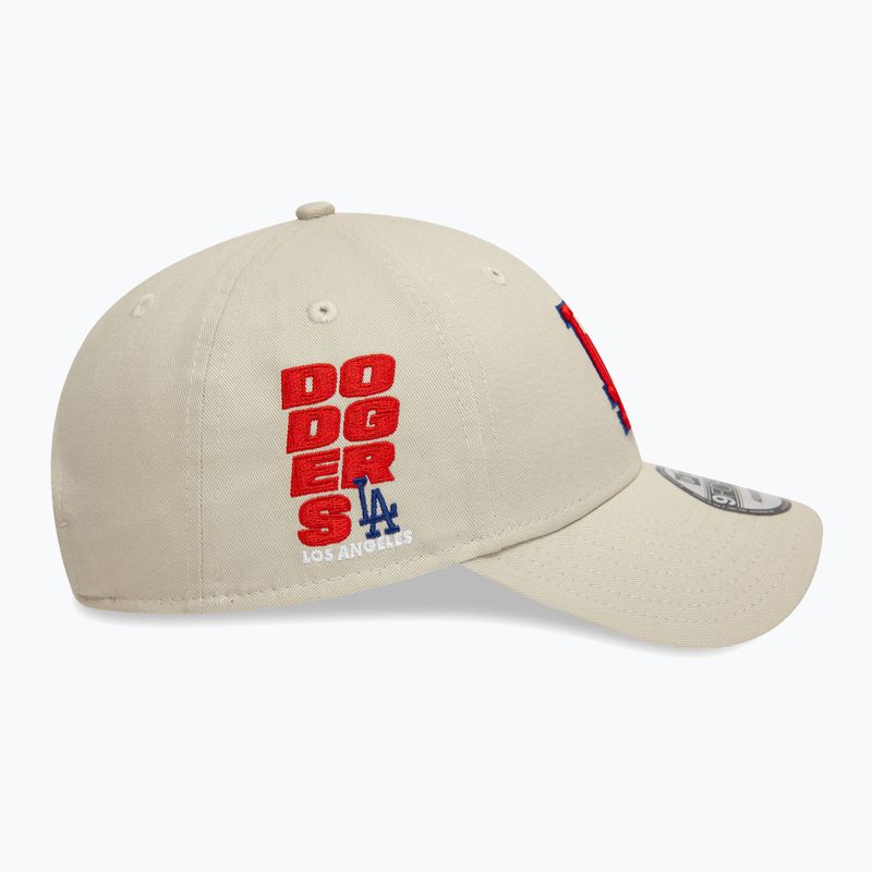 New Era Side Patch 9Forty Los Angeles Dodgers бейзболна шапка светло бежова 3