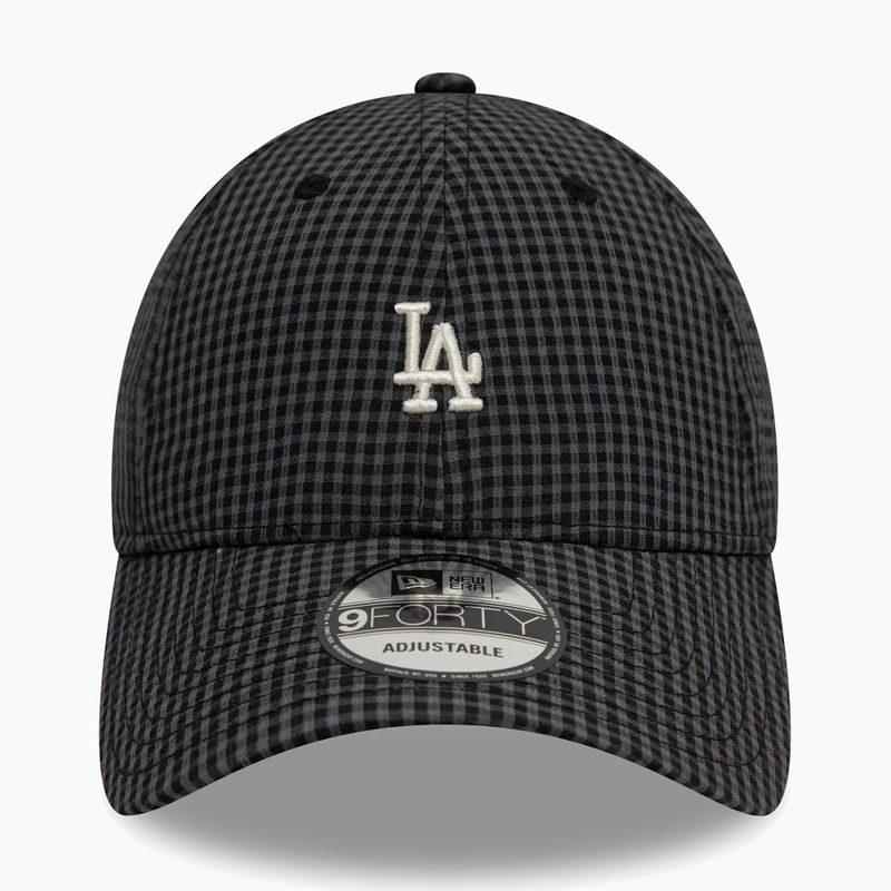 New Era Seersucker 9Forty Los Angeles Dodgers бейзболна шапка черна 3