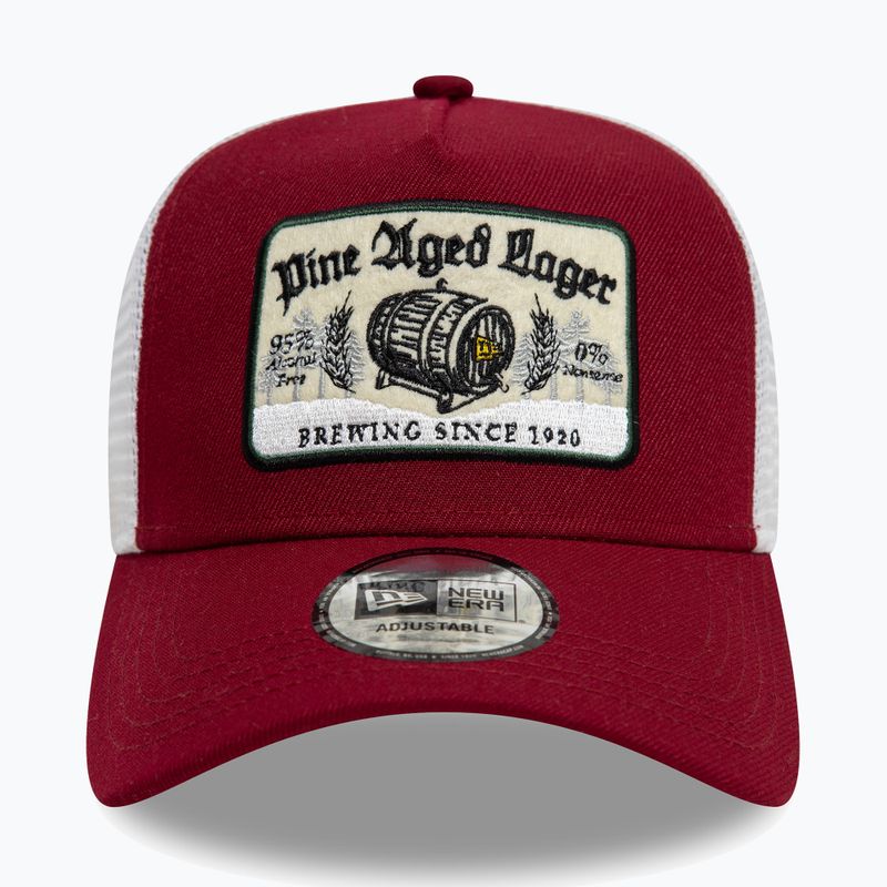 New Era NE Реколта Trucker бейзболна шапка тъмно червено 2