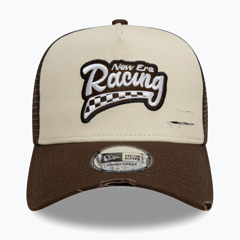 New Era NE Motorsport Trucker светлобежова бейзболна шапка 2
