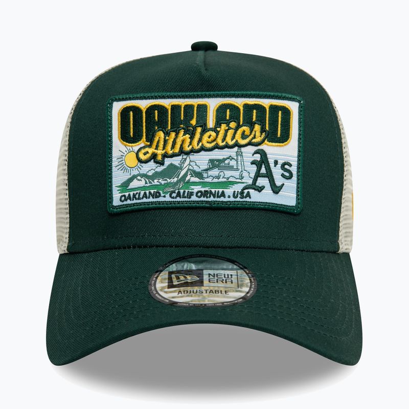 New Era MLB Patch Trucker Oakland Athletics тъмнозелена бейзболна шапка 2