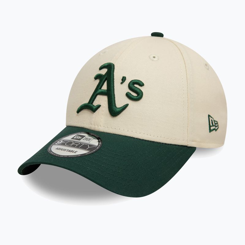 New Era Colourblock 9Forty Оукланд Атлетикс бейзболна шапка светло бежова 2