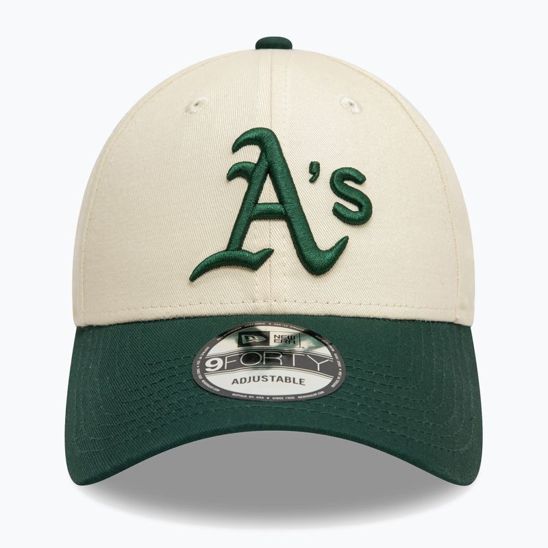 New Era Colourblock 9Forty Оукланд Атлетикс бейзболна шапка светло бежова 3