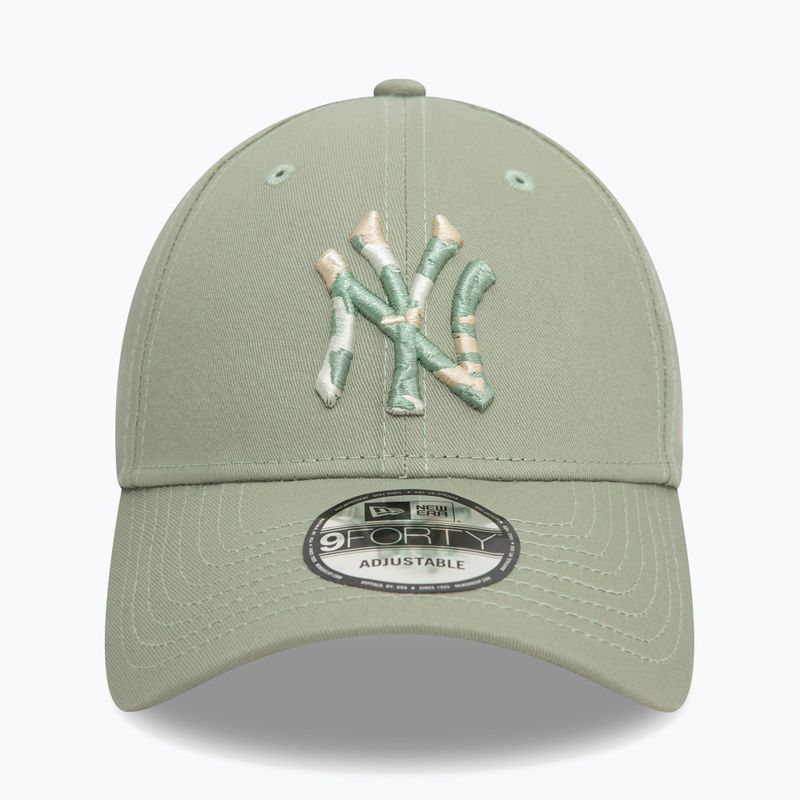 New Era Camo Infill 9Forty New York Yankees зелена пастелна бейзболна шапка 2
