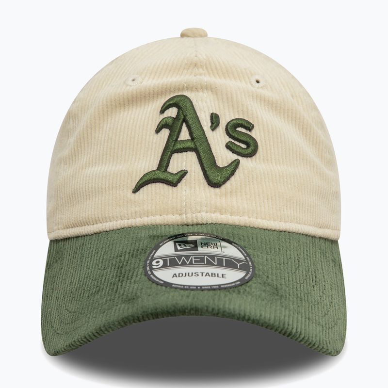 New Era Block Cord 9Twenty Oakland Athletics бейзболна шапка светло бежова 2