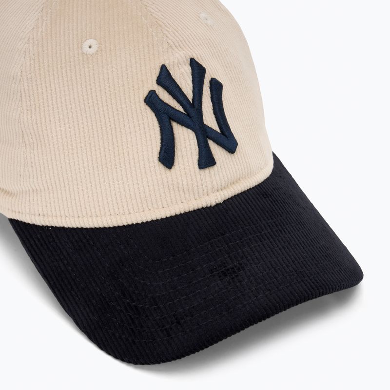 New Era Block Cord 9Twenty New York Yankees бейзболна шапка светло бежова 3