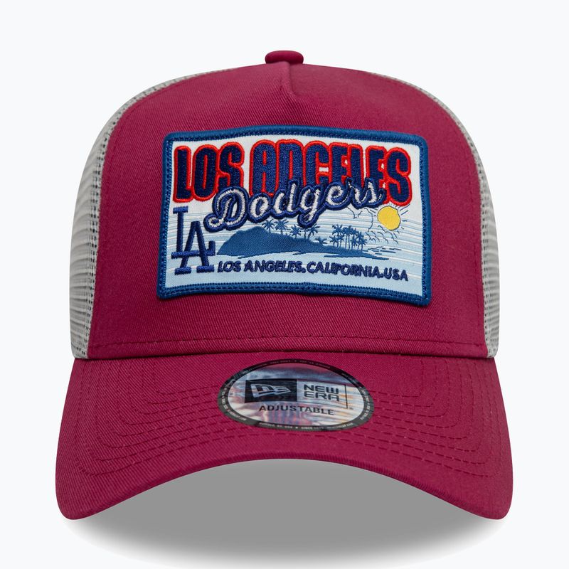 New Era MLB Patch Trucker Los Angeles Dodgers тъмночервена бейзболна шапка 2