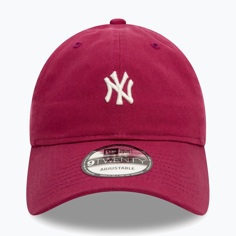 New Era Mini Washed 9Twenty New York Yankees тъмночервена бейзболна шапка 3
