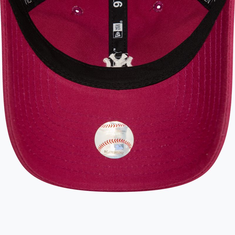 New Era Mini Washed 9Twenty New York Yankees тъмночервена бейзболна шапка 5