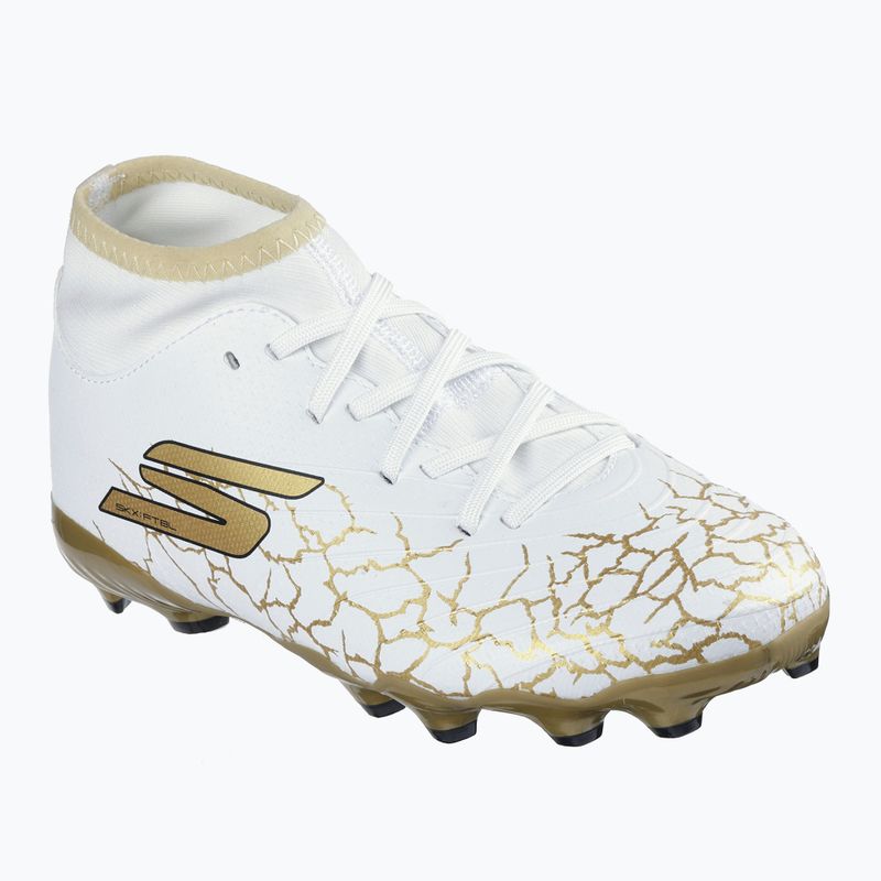 Детски футболни обувки SKECHERS Skx_1.5 High Td Jr FG white/gold 8