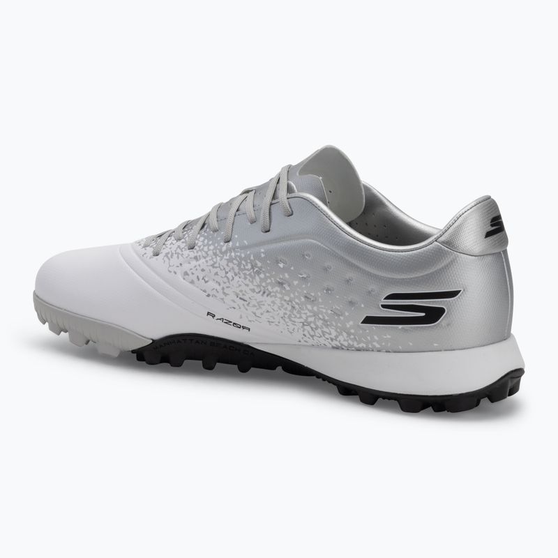 SKECHERS Razor 1.5 Academy TF мъжки футболни обувки бяло/сребристо 3