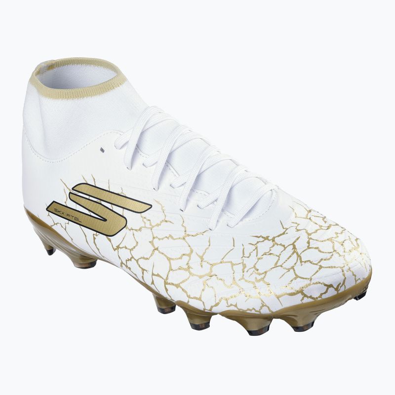SKECHERS Razor 1.5 Academy FG мъжки футболни обувки бяло/златно 8