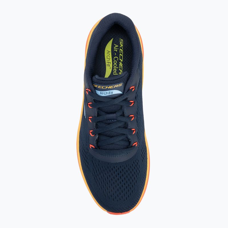 Мъжки обувки SKECHERS Arch Fit 2.0 navy leather/multi trim 5