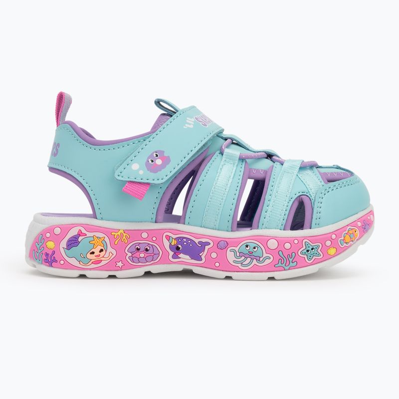 Детски сандали SKECHERS Play Scene Splash Cute Crew тюркоаз/лавандула 2