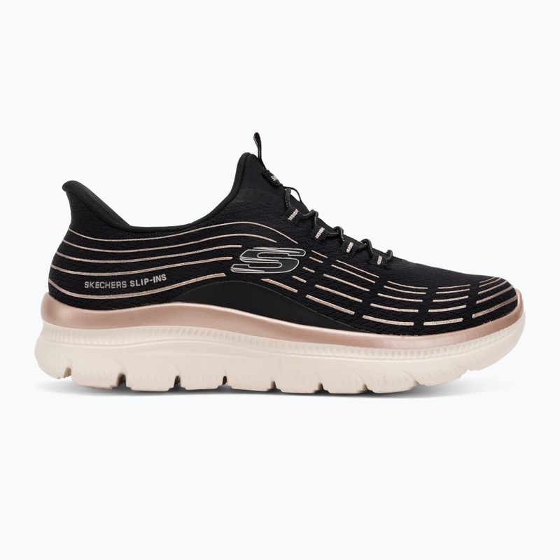 Дамски обувки SKECHERS Summits Plus Soft Luster black/rose gold 2