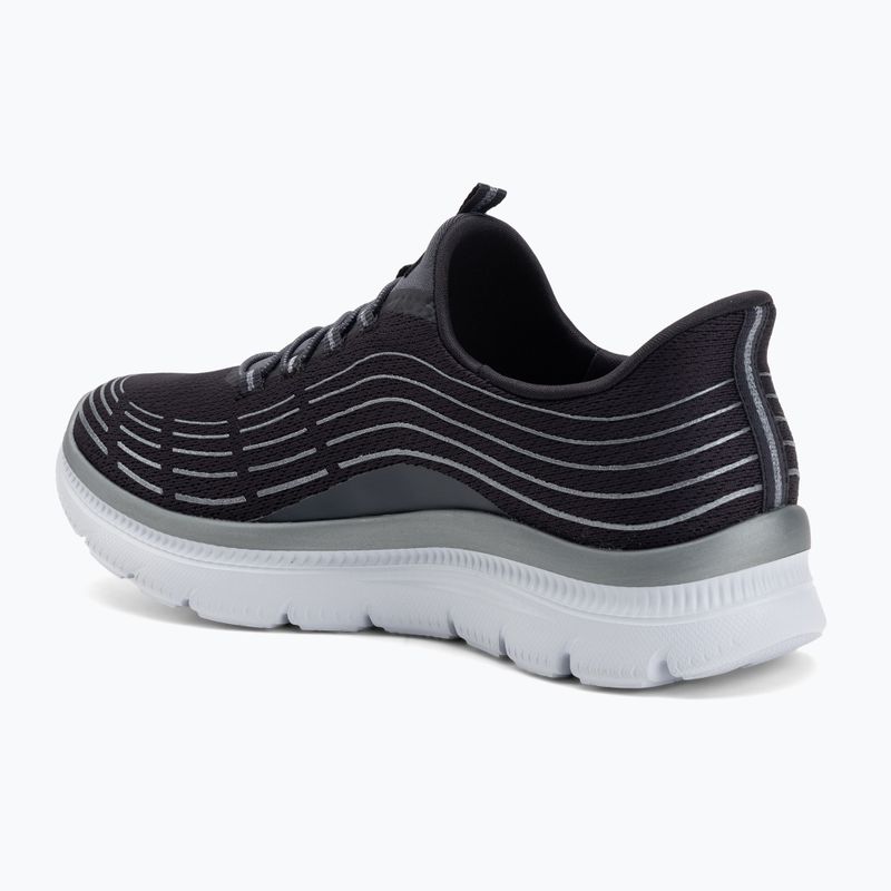 Дамски обувки SKECHERS Summits Plus Soft Luster charcoal/silver 3