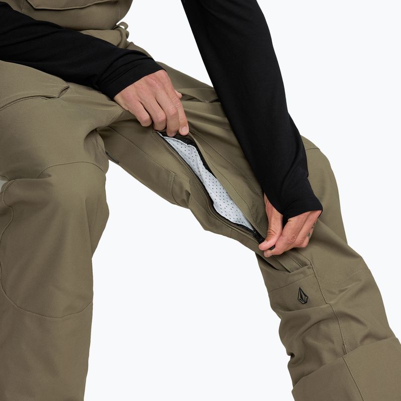 Мъжки панталони за сноуборд Volcom Roan Bib Overall military 9