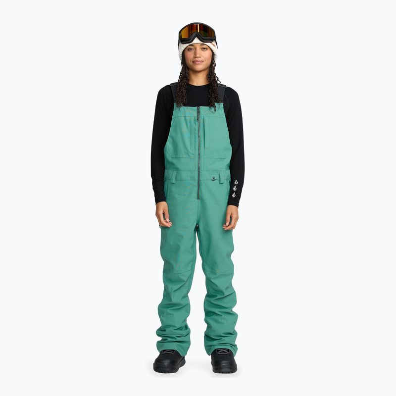 Дамски скиорски панталони Volcom Swift Bib Overall spruce green