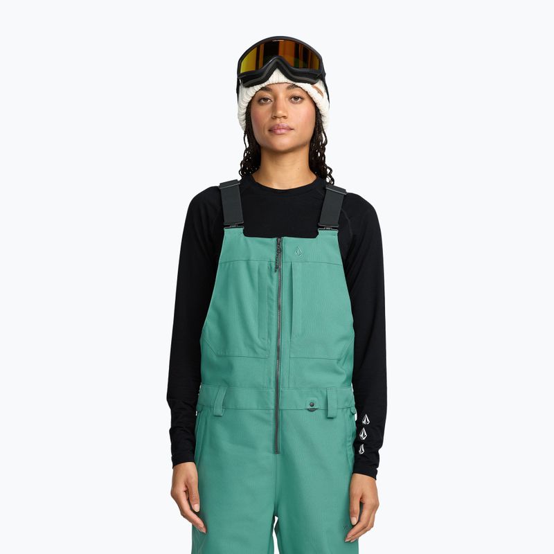 Дамски скиорски панталони Volcom Swift Bib Overall spruce green 6