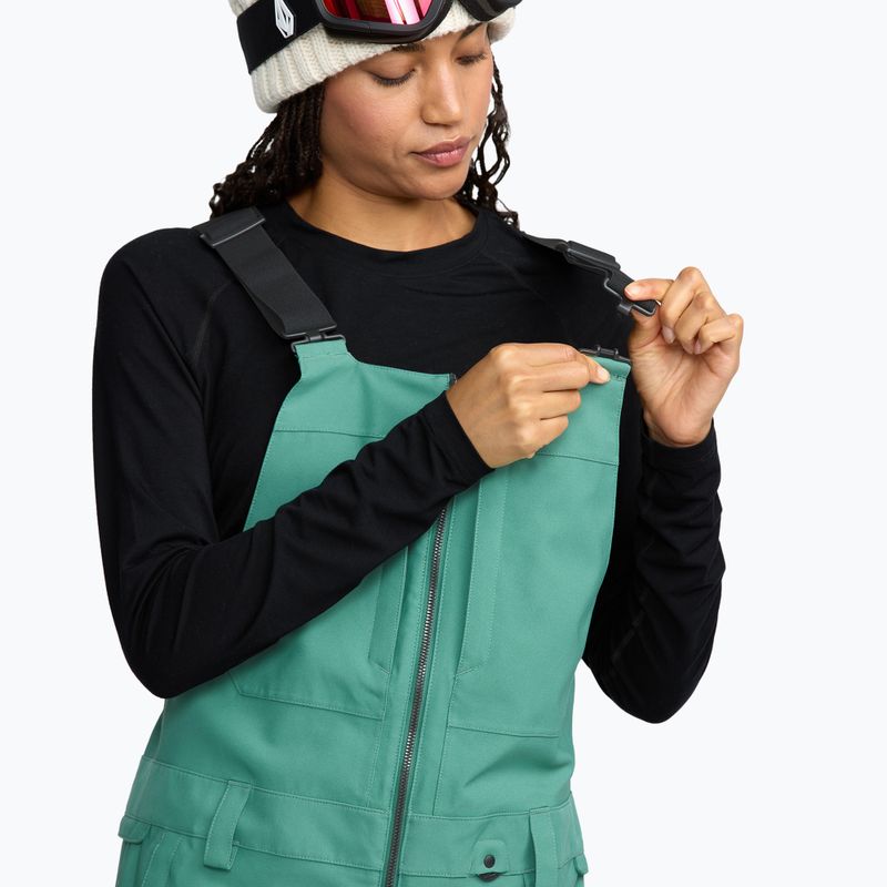 Дамски скиорски панталони Volcom Swift Bib Overall spruce green 7
