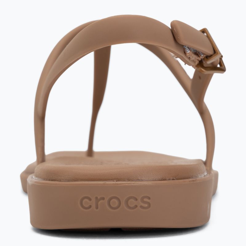Дамски сандали Crocs Miami Thong Flip milk chocolate 6