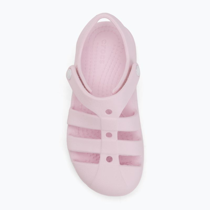 Детски сандали Crocs Classic Fisherman розово мляко 5