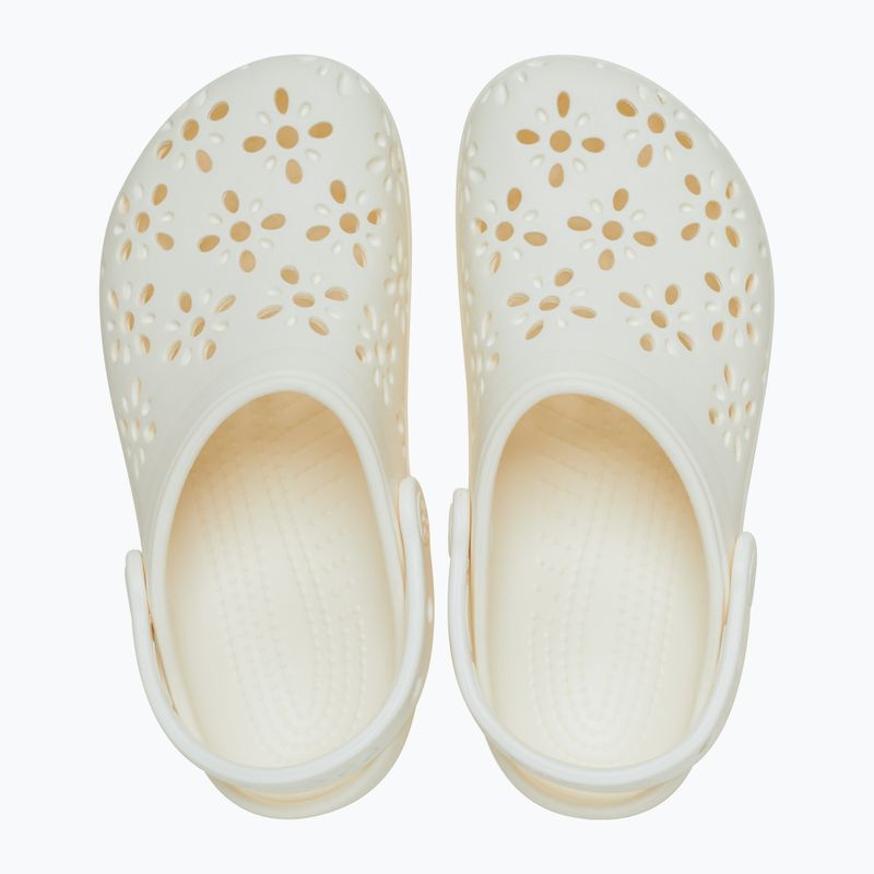 Crocs Classic Floral Cutout Clog chalk джапанки 2