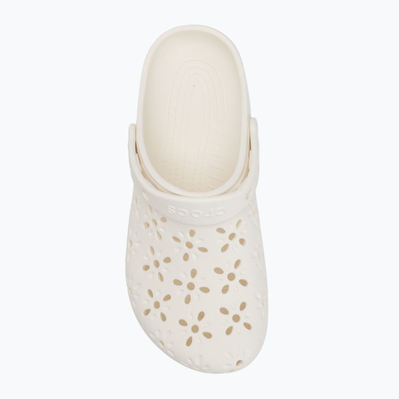Crocs Classic Floral Cutout Clog chalk джапанки 6