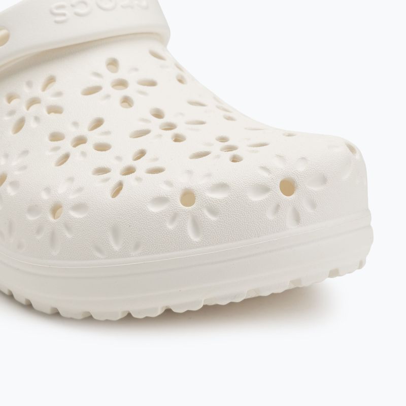 Crocs Classic Floral Cutout Clog chalk джапанки 8