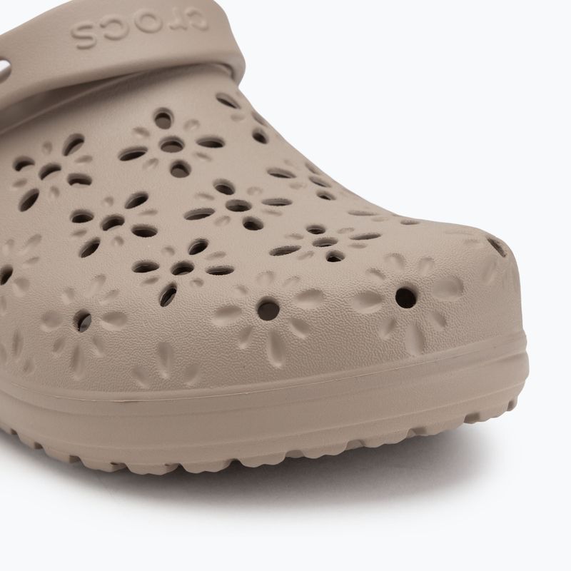 Crocs Classic Floral Cutout Clog джапанки сиво 8