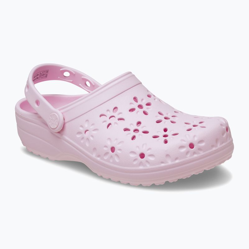 Crocs Classic Floral Cutout Clog розово мляко