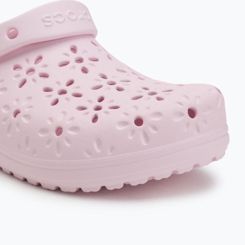 Crocs Classic Floral Cutout Clog розово мляко 8
