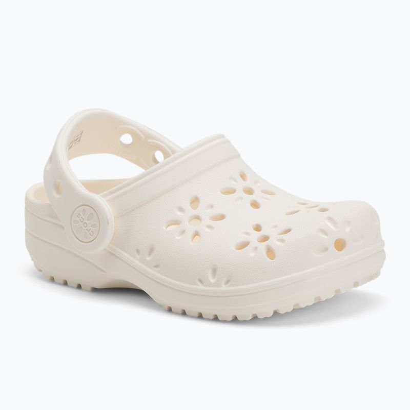 Crocs Classic Floral Cutout Clog Kids Toddler chalk джапанки 2