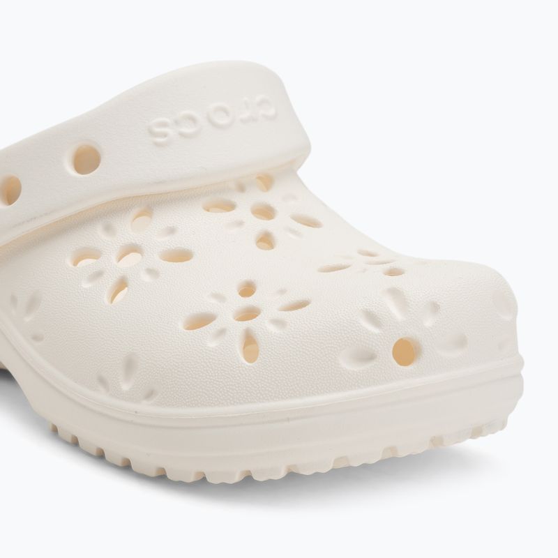 Crocs Classic Floral Cutout Clog Kids Toddler chalk джапанки 8