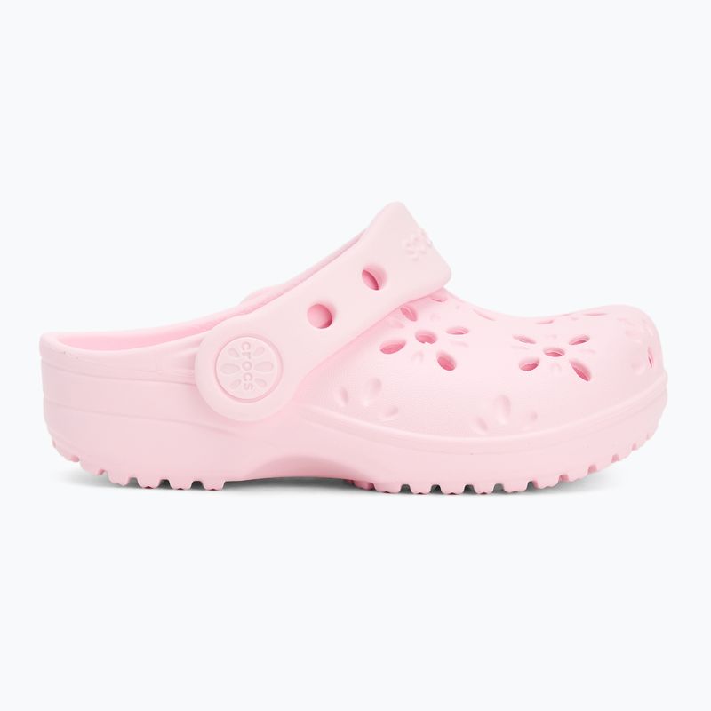 Crocs Classic Floral Cutout Clog Kids Toddler джапанки розово мляко 3