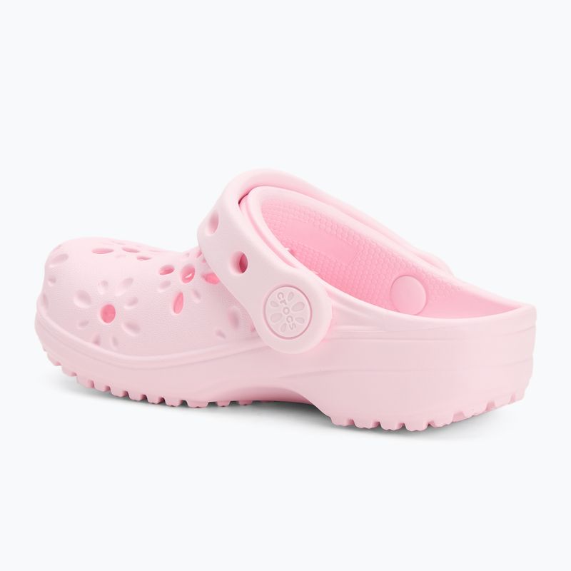 Crocs Classic Floral Cutout Clog Kids Toddler джапанки розово мляко 4