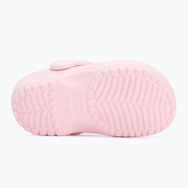 Crocs Classic Floral Cutout Clog Kids Toddler джапанки розово мляко 5