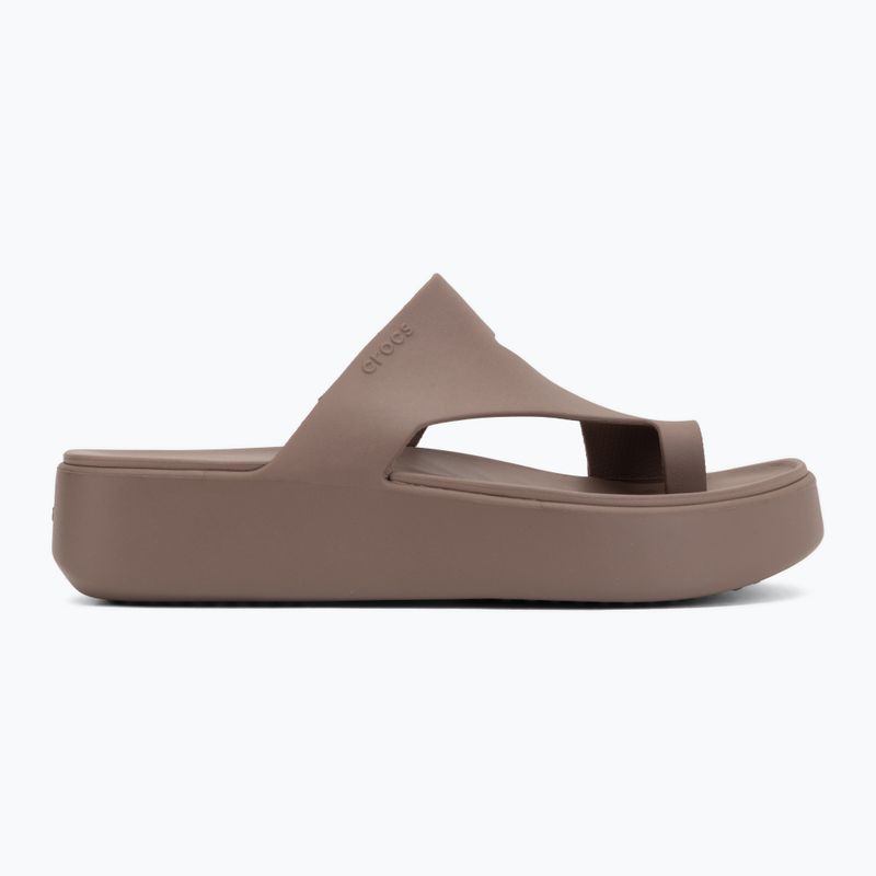 Дамски джапанки Crocs Getaway Platform Toe Loop truffle 2