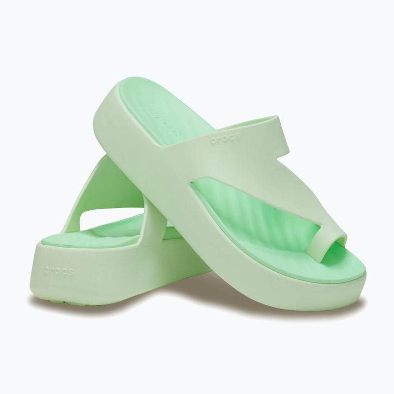 Дамски джапанки Crocs Getaway Platform Toe Loop jade tint 3