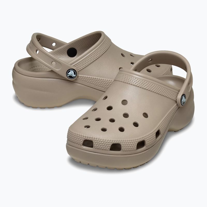 Дамски чехли Crocs Classic Platform Clog taupe 11