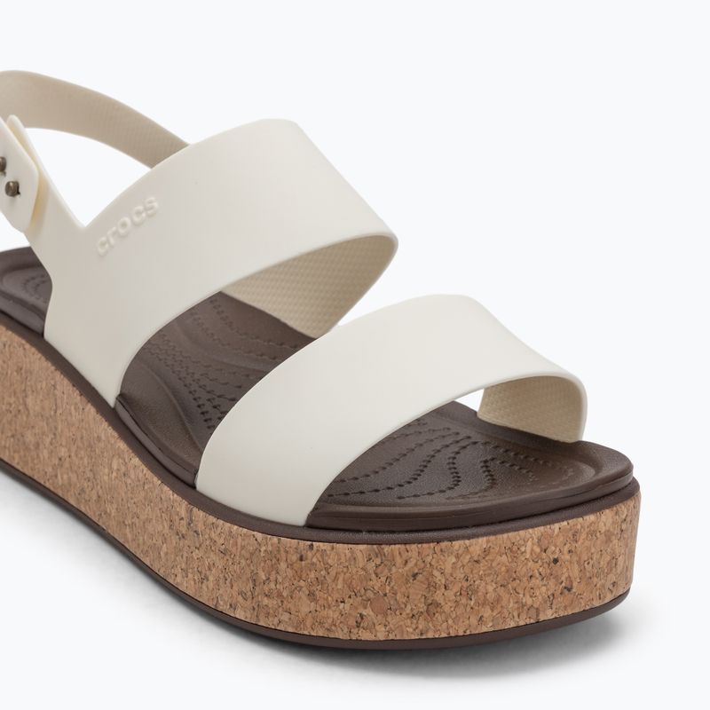 Дамски сандали Crocs Brooklyn Cork Low Wedge chalk 7