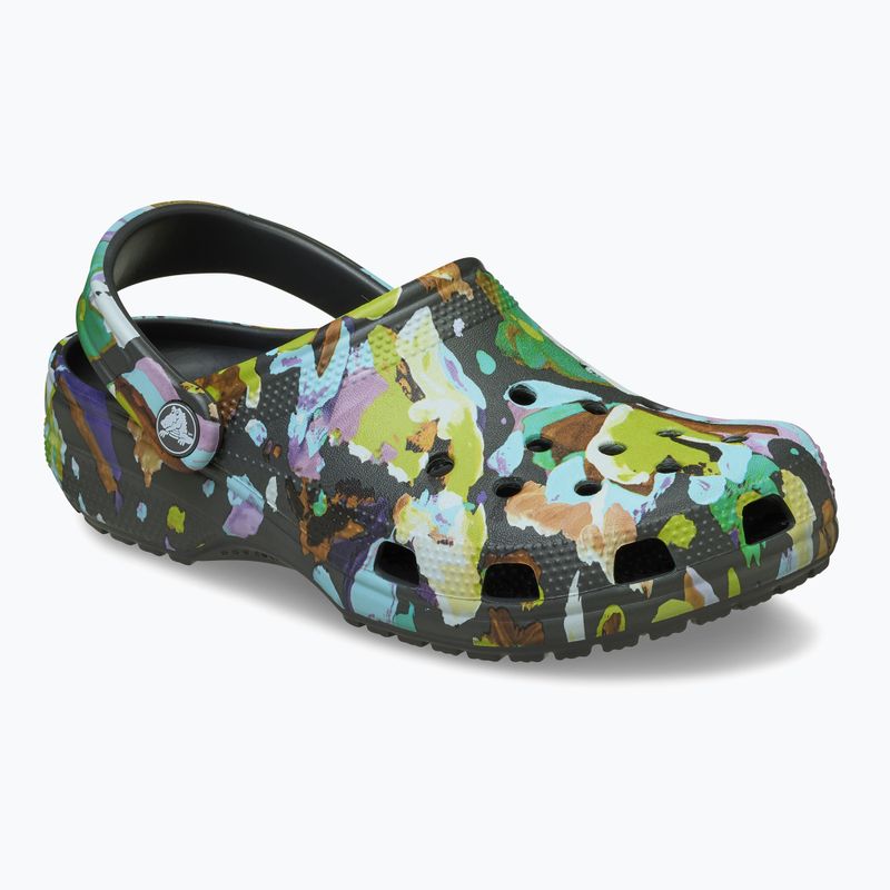 Чехли Crocs Classic Painted Floral black sand 9