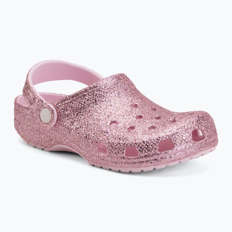 Детски чехли Crocs Classic Chunky Glitter pink milk 2