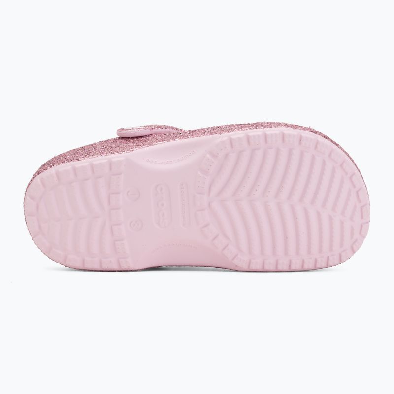 Детски чехли Crocs Classic Chunky Glitter pink milk 5