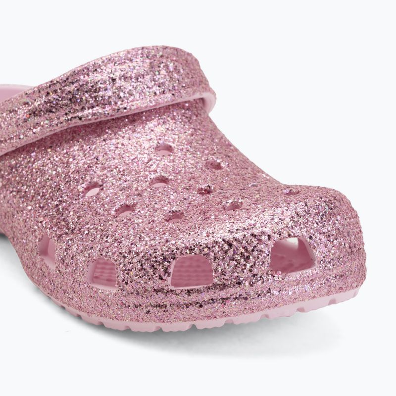 Детски чехли Crocs Classic Chunky Glitter pink milk 8