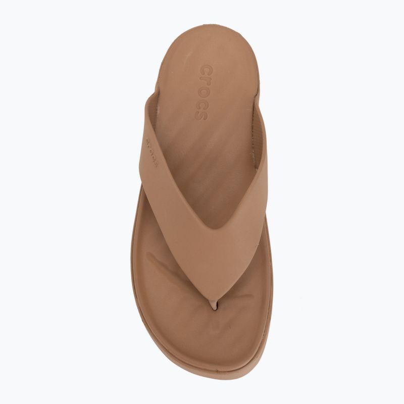 Дамски джапанки Crocs Gateway Platform milk chocolate 5