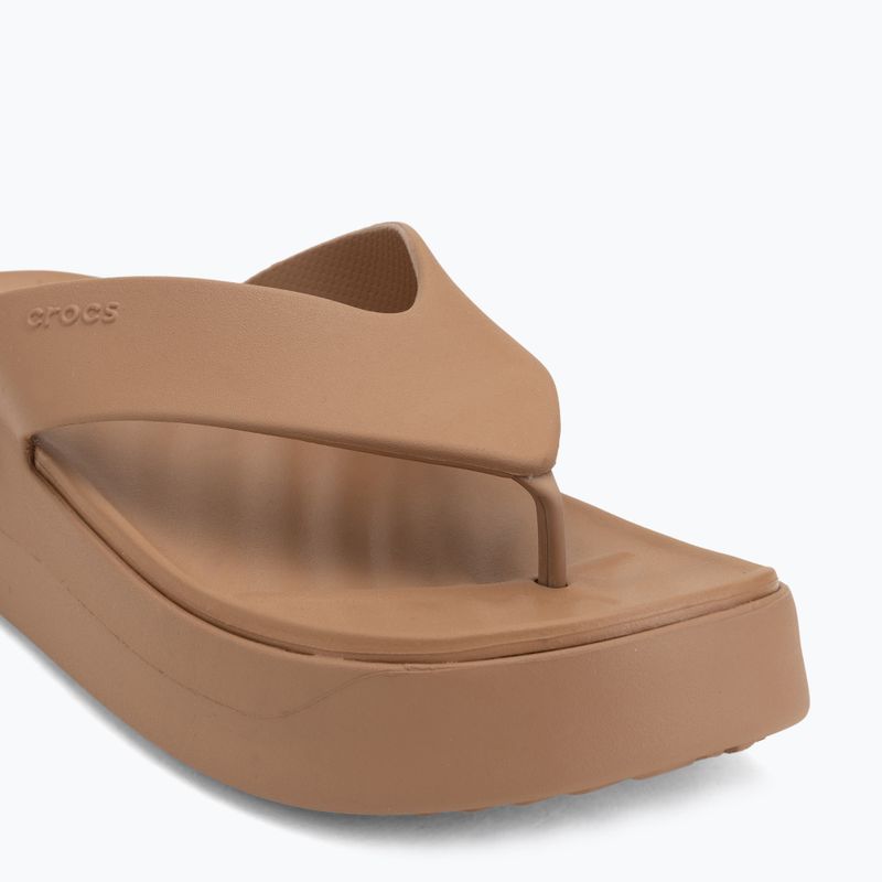 Дамски джапанки Crocs Gateway Platform milk chocolate 7