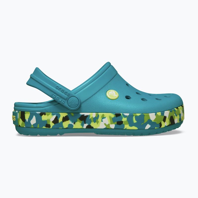 Детски чехли Crocs Crockband Glow Confetti Band turbo teal/multi 10