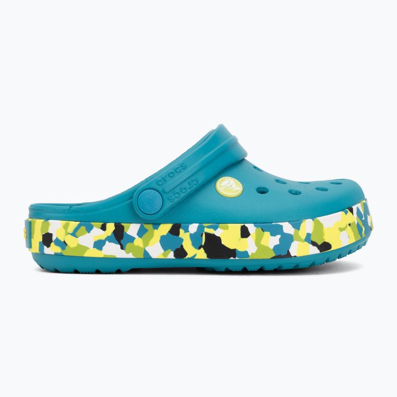 Детски чехли Crocs Crockband Glow Confetti Band turbo teal/multi 3